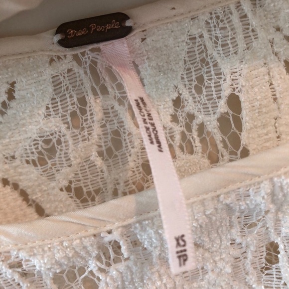 Free People Ruby Cream Lace Mini Dress - Picture 9 of 16